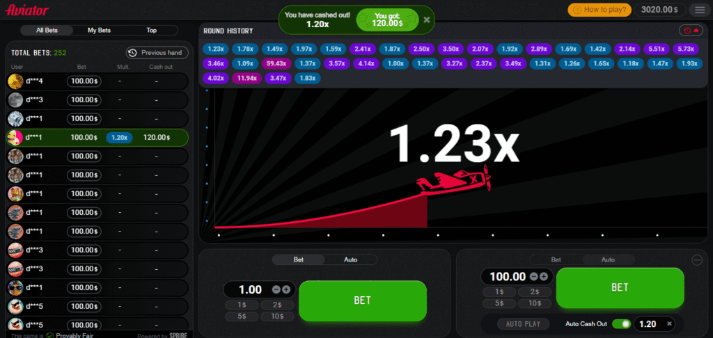 Aviator Crash Game Bet